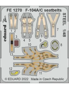 F-104A/C seatbelts STEEL, 1/48 - Eduard Accessories FE1270