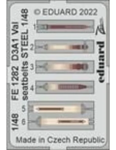 D3A1 Val seatbelts STEEL, 1/48 - Eduard Accessories FE1282