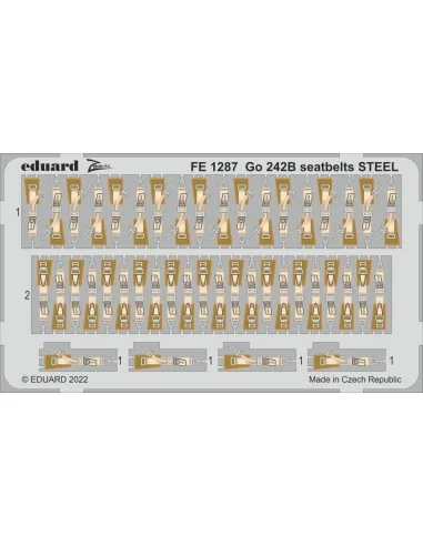 Go 242B seatbelts STEEL, 1/48 - Eduard Accessories FE1287