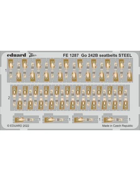 [NO_DESC] Go 242B seatbelts STEEL, 1/48 - Eduard Accessories FE1287