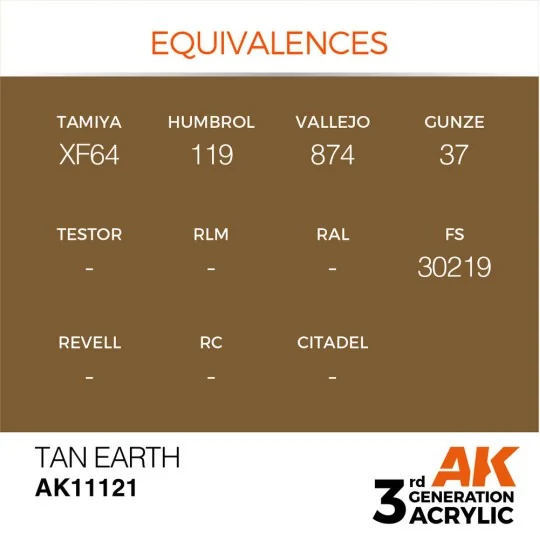 Tan Earth 17ml - AK Interactive AK11121 Tan Earth 17ml - AK Interactive AK11121