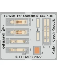 F4F seatbelts STEEL, 1/48 - Eduard Accessories FE1290