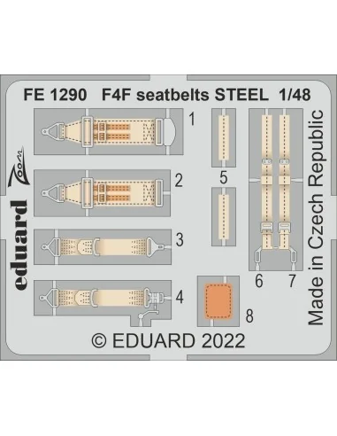F4F seatbelts STEEL, 1/48 - Eduard Accessories FE1290