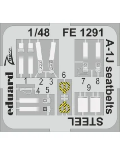 A-1J seatbelts STEEL, 1/48 - Eduard Accessories FE1291