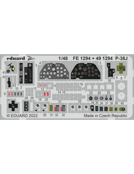 P-38J, 1/48 - Eduard Accessories FE1294