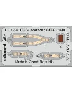 P-38J seatbelts STEEL, 1/48 - Eduard Accessories FE1295