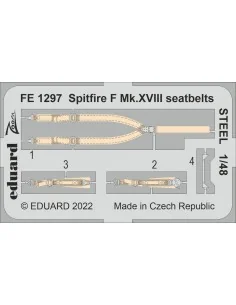 Spitfire F Mk.XVIII seatbelts STEEL, 1/48 - Eduard Accessories FE1297