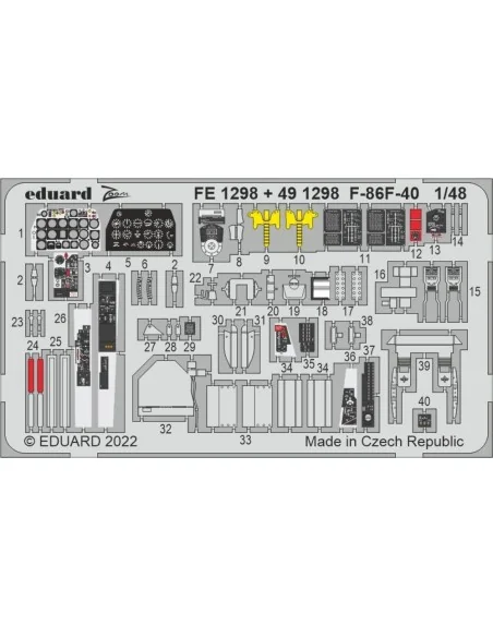 F-86F-40, 1/48 - Eduard Accessories FE1298