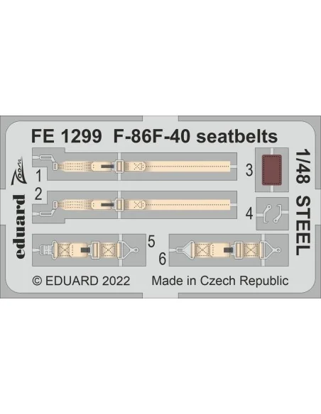 F-86F-40 seatbelts STEEL, 1/48 - Eduard Accessories FE1299