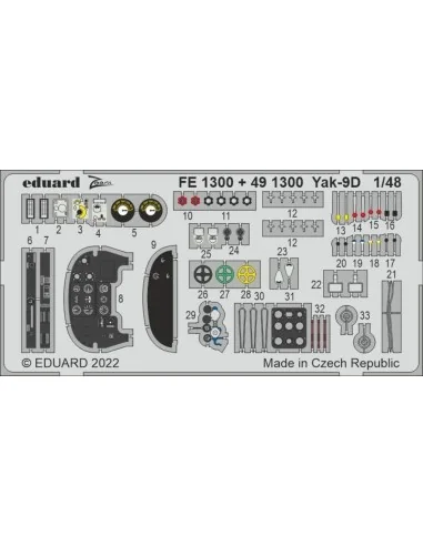 Yak-9D, 1/48 - Eduard Accessories FE1300