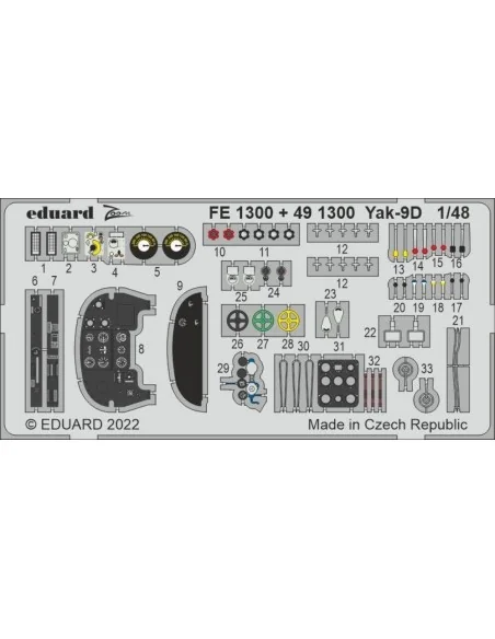 Yak-9D, 1/48 - Eduard Accessories FE1300
