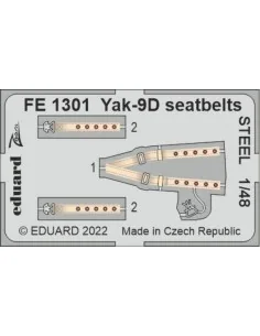 Yak-9D seatbelts STEEL, 1/48 - Eduard Accessories FE1301
