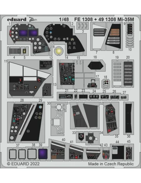 Mi-35M for ZVEZDA, 1/48 - Eduard Accessories FE1308