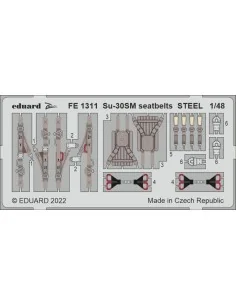 Su-30SM seatbelts STEEL for GREAT WALL HOBY, 1/48 - Eduard Accessor...