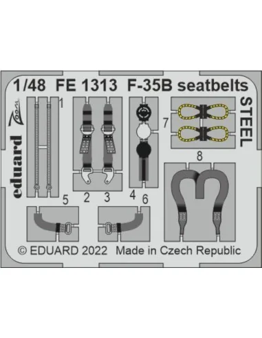 [NO_DESC] F-35B seatbelts STEEL for ITALERI, 1/48 - Eduard Accessor...