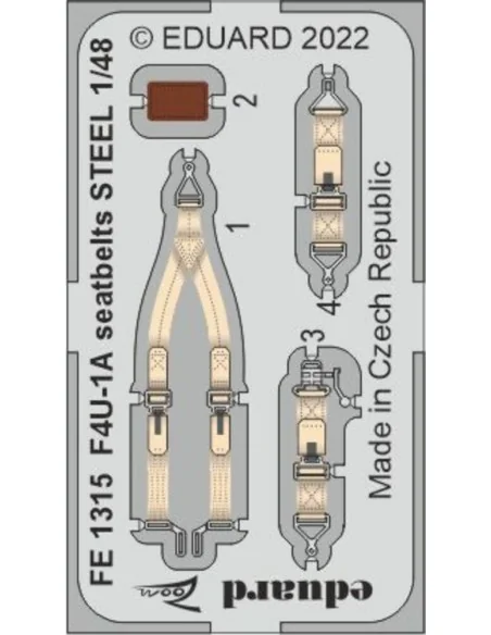 F4U-1A seatbelts STEEL for HOBBY BOSS, 1/48 - Eduard Accessories FE...