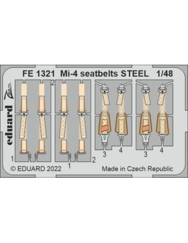 Mi-4 seatbelts STEEL for TRUMPETER, 1/48 - Eduard Accessories FE1321