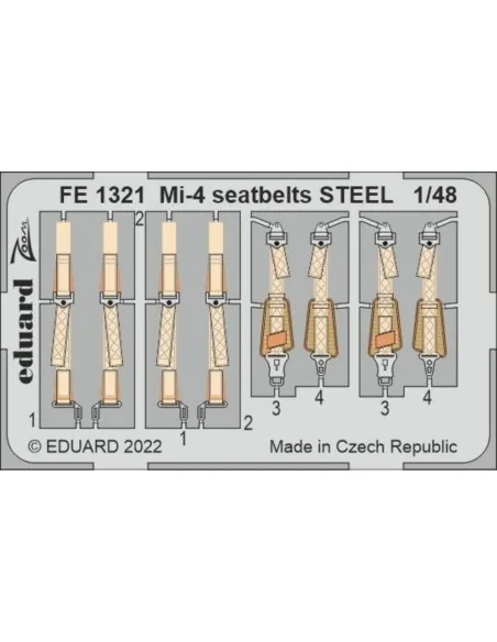 Mi-4 seatbelts STEEL for TRUMPETER, 1/48 - Eduard Accessories FE1321