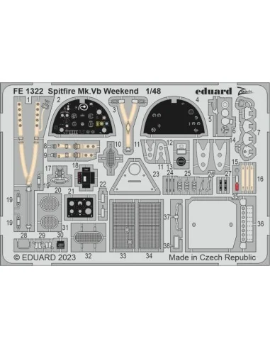 Spitfire Mk.Vb Weekend for EDUARD, 1/48 - Eduard Accessories FE1322