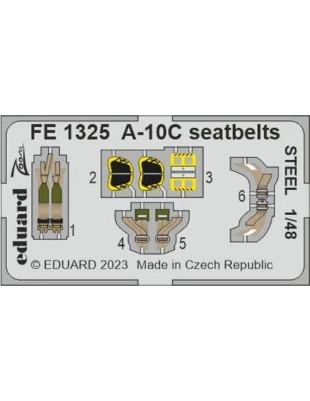 A-10C seatbelts STEEL for HOBBY BOSS, 1/48 - Eduard Accessories FE1325