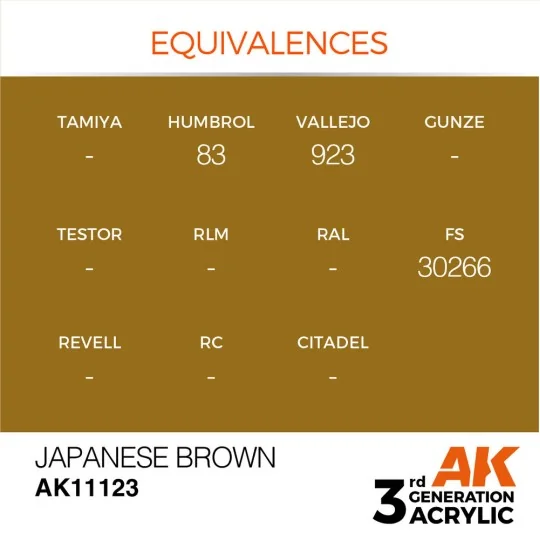 Japanese Brown 17ml - AK Interactive AK11123 Japanese Brown 17ml - AK Interactive AK11123