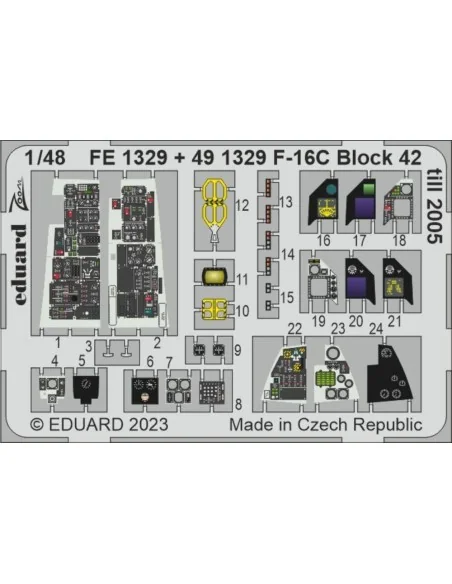 F-16C Block 42 till 2005 1/48 for KINETIC, 1/48 - Eduard Accessorie...