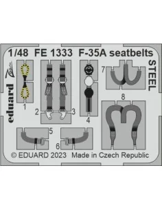 [NO_DESC] F-35A seatbelts STEEL 1/48 for TAMIYA, 1/48 - Eduard Acce...
