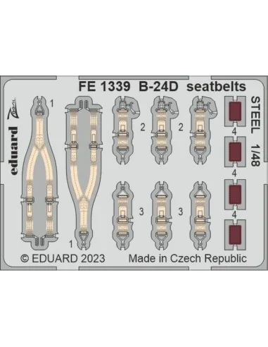 B-24D seatbelts STEEL 1/48 REVELL, 1/48 - Eduard Accessories FE1339
