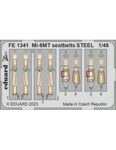 Mi-8MT seatbelts STEEL 1/48 ZVEZDA, 1/48 - Eduard Accessories FE1341