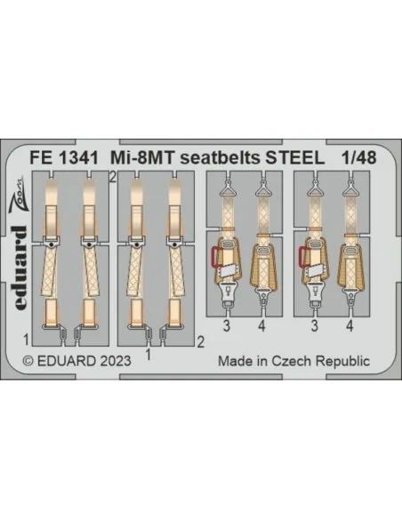 Mi-8MT seatbelts STEEL 1/48 ZVEZDA, 1/48 - Eduard Accessories FE1341