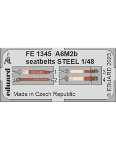 A6M2b seatbelts STEEL 1/48 ACADEMY, 1/48 - Eduard Accessories FE1345
