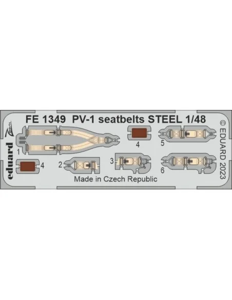 PV-1 seatbelts STEEL 48 ACADEMY, 1/49 - Eduard Accessories FE1349