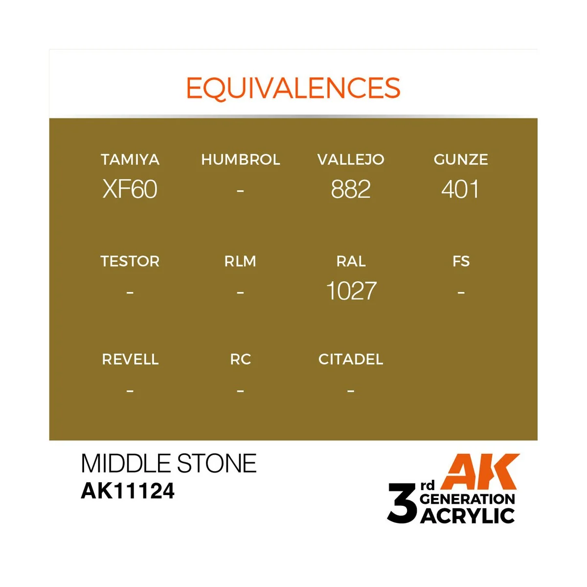 Middle Stone 17ml - AK Interactive AK11124