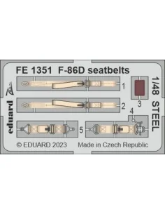 [NO_DESC] F-86D seatbelts STEEL 48 REVELL, 1/48 - Eduard Accessorie...