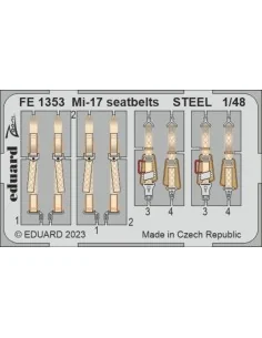 Mi-17 seatbelts STEEL 48 AMK, 1/48 - Eduard Accessories FE1353