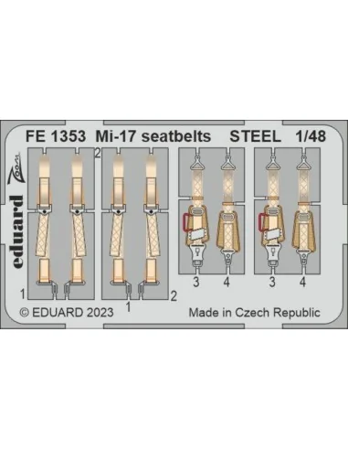 Mi-17 seatbelts STEEL 48 AMK, 1/48 - Eduard Accessories FE1353
