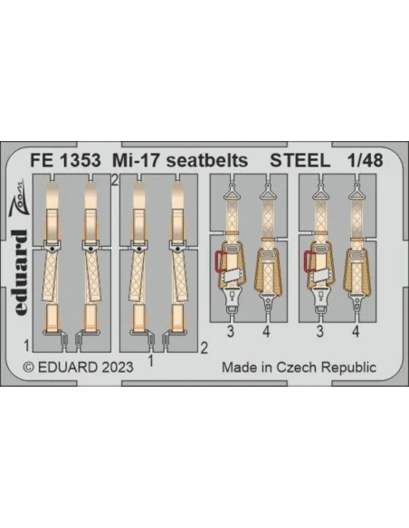 Mi-17 seatbelts STEEL 48 AMK, 1/48 - Eduard Accessories FE1353