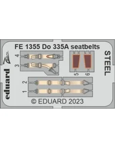 Do 335A seatbelts STEEL 1/48 TAMIYA, 1/48 - Eduard Accessories FE1355