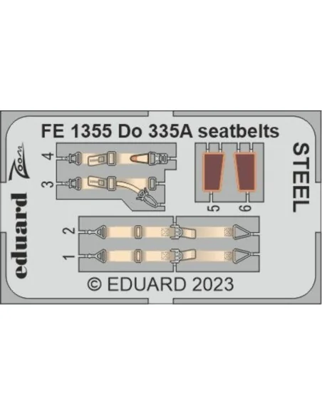 [NO_DESC] Do 335A seatbelts STEEL 1/48 TAMIYA, 1/48 - Eduard Access...