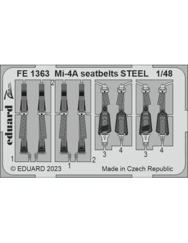 Mi-4A seatbelts STEEL 1/48 TRUMPETER, 1/48 - Eduard Accessories FE1363