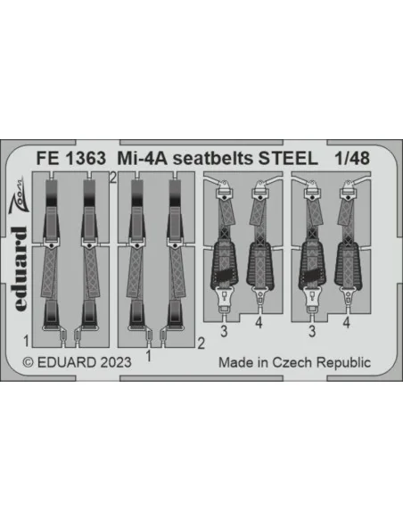 Mi-4A seatbelts STEEL 1/48 TRUMPETER, 1/48 - Eduard Accessories FE1363