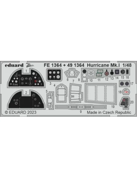 Hurricane Mk.I 1/48 HOBBY BOSS, 1/48 - Eduard Accessories FE1364