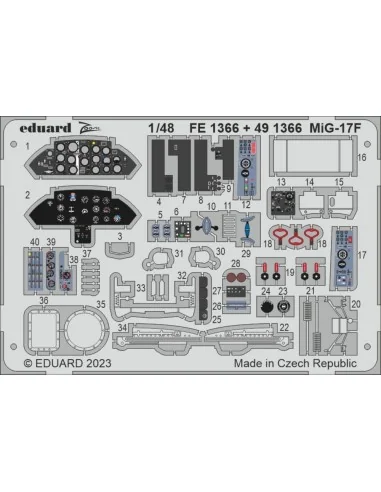 MiG-17F 1/48 AMMO, 1/48 - Eduard Accessories FE1366