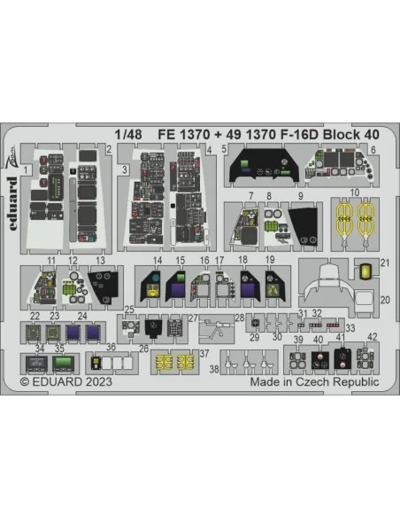 F-16D Block 40 1/48 KINETIC, 1/48 - Eduard Accessories FE1370