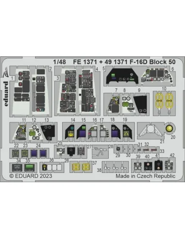 F-16D Block 50 1/48 KINETIC, 1/48 - Eduard Accessories FE1371