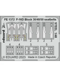 F-16D Block 30/40/50 seatbelts STEEL 1/48 KINETIC, 1/48 - Eduard Ac...