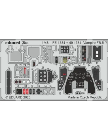 [NO_DESC] Vampire FB.5 1/48 AIRFIX, 1/48 - Eduard Accessories FE1384
