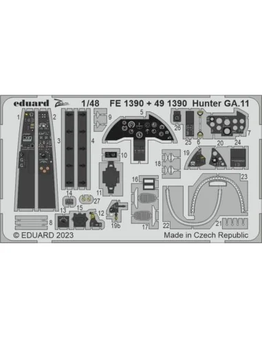 Hunter GA.11 1/48 AIRFIX, 1/48 - Eduard Accessories FE1390