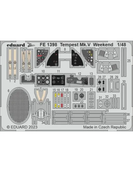 Tempest Mk.V Weekend 1/48 EDUARD, 1/48 - Eduard Accessories FE1398