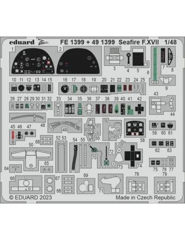 Seafire F.XVII, 1/48 - Eduard Accessories FE1399